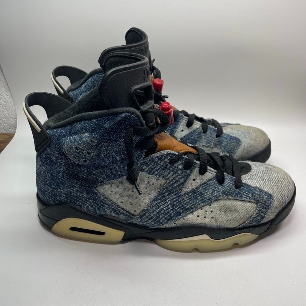Nike Jordan 6 Retro Washed Denim 2019 (CT5350-401) Men's Size 9 (NO INSOLES)